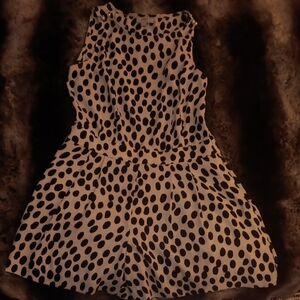 LOFT Black and White Polka Dot Romper